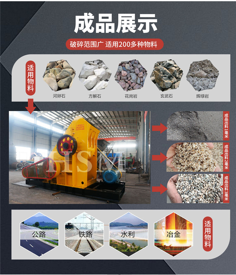 双级无筛底粉碎机适应物料